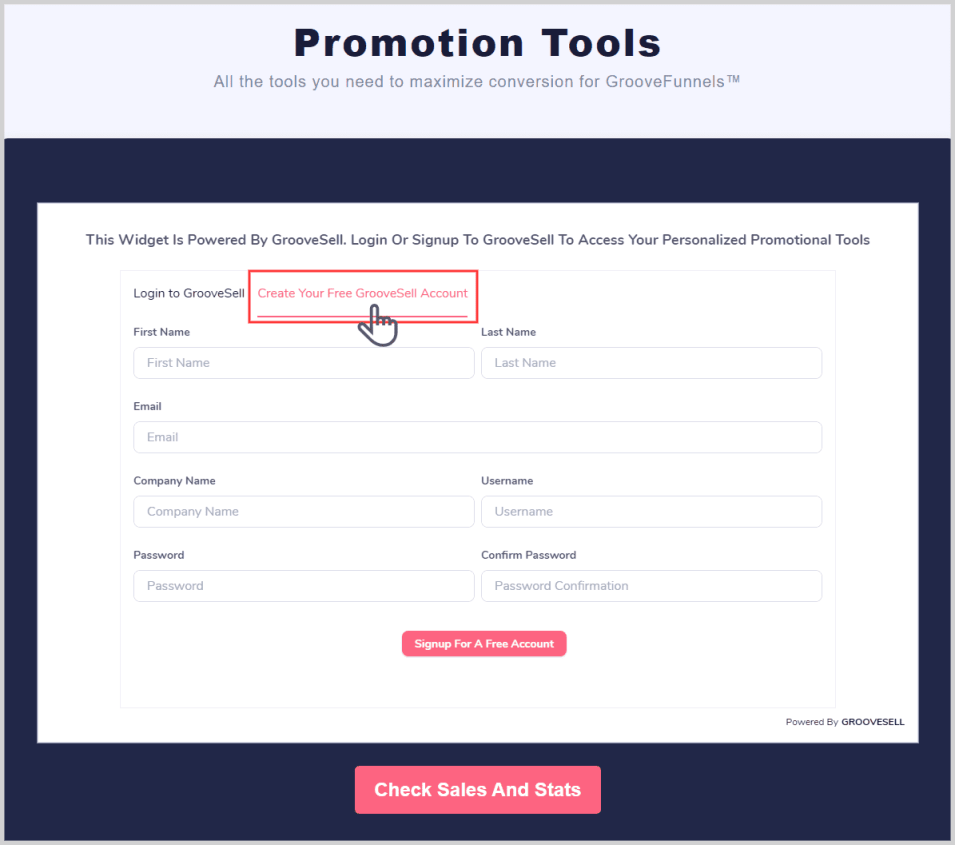 GrooveFunnels affiliate program: Groove jv page