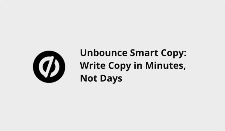 unbounce smart copy