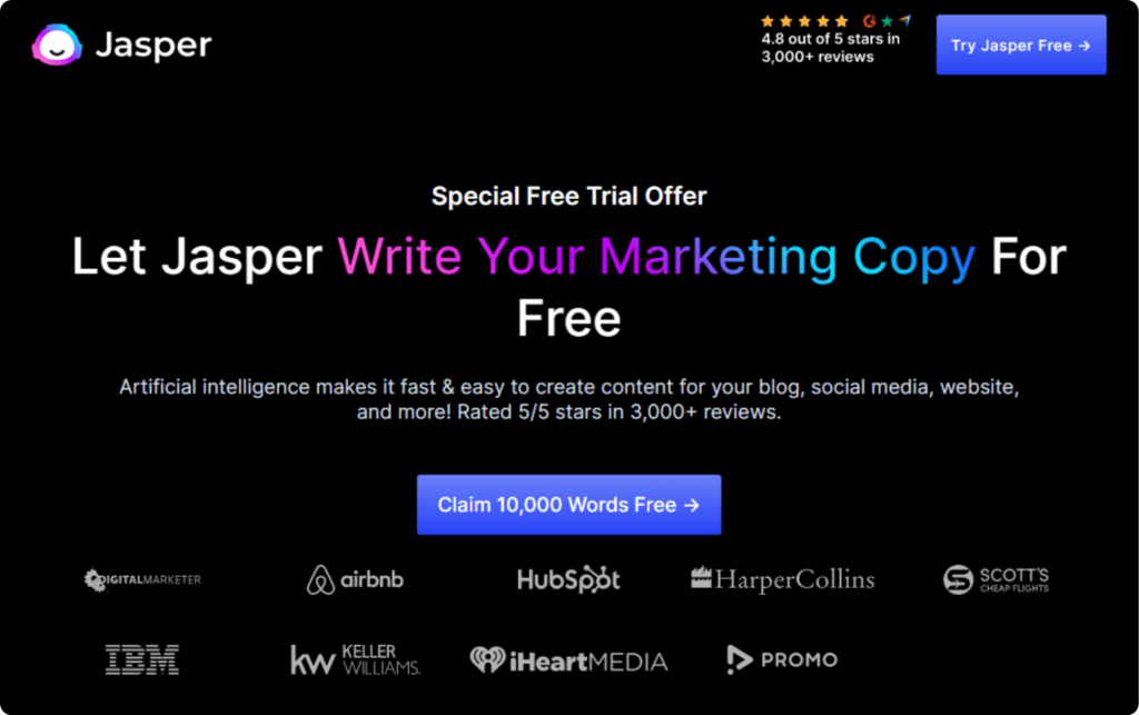 jasper ai free trial