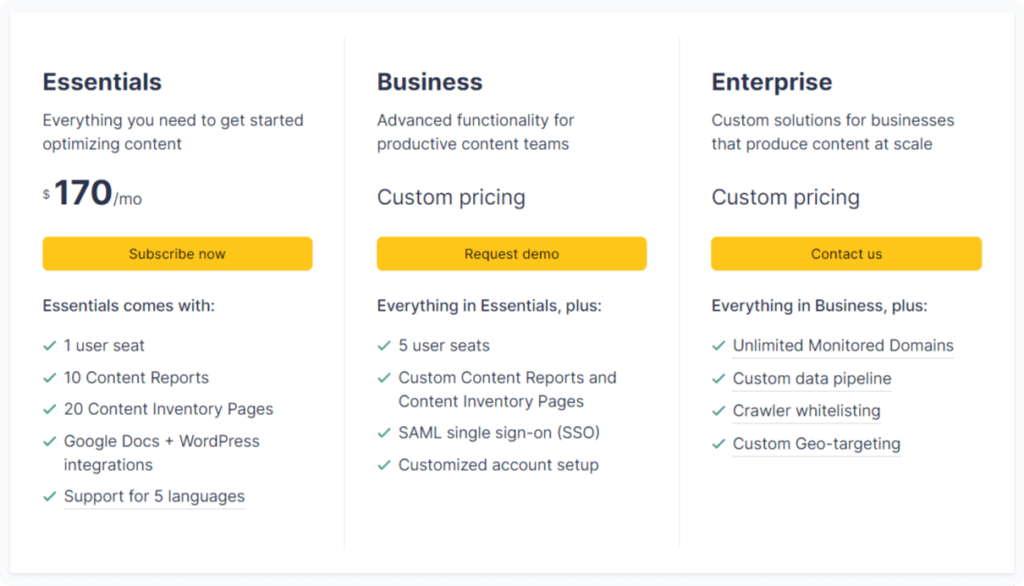 clearscope pricing