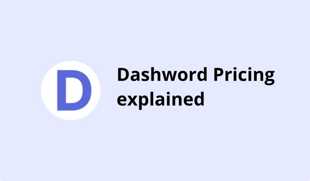 dashword pricing: explained