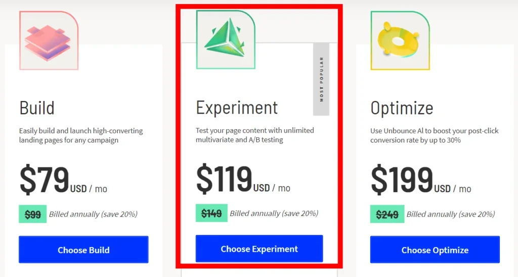 select the right unbounce pricing plan