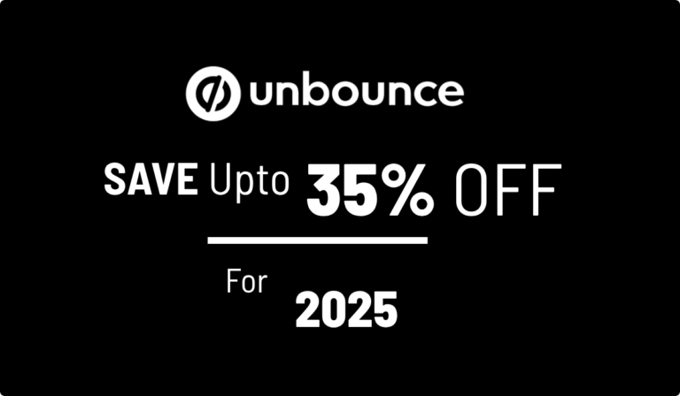 Unbounce coupon code 2025 discount banner