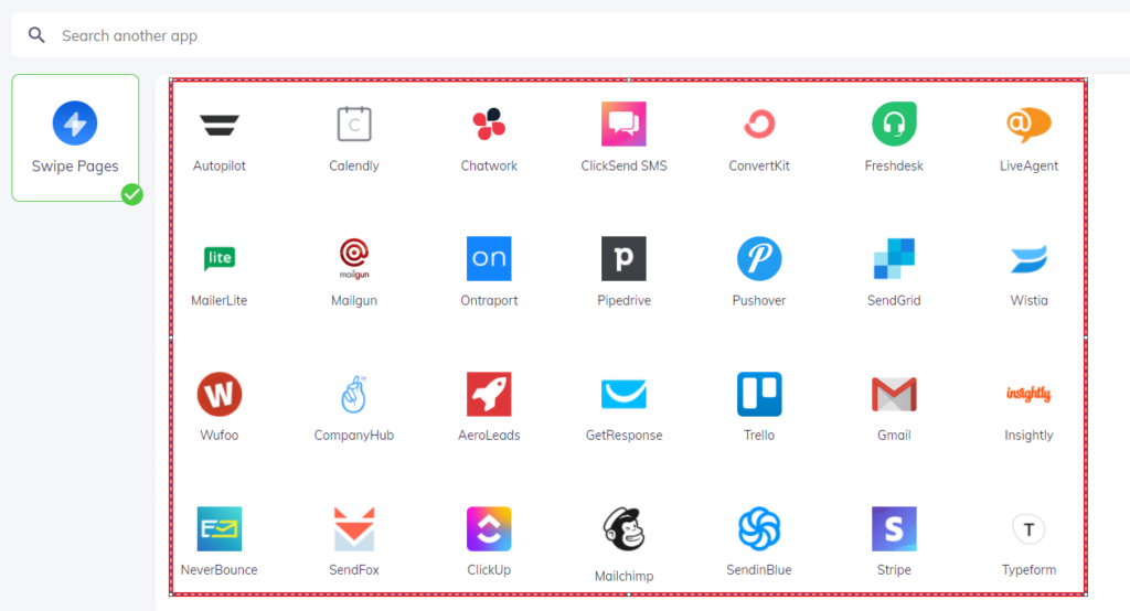 swipe pages integrations