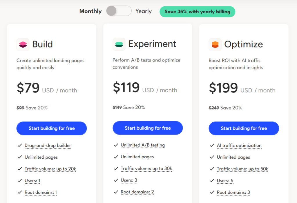 Compare and choose the best discounted Unbounce pricing plan for your needs