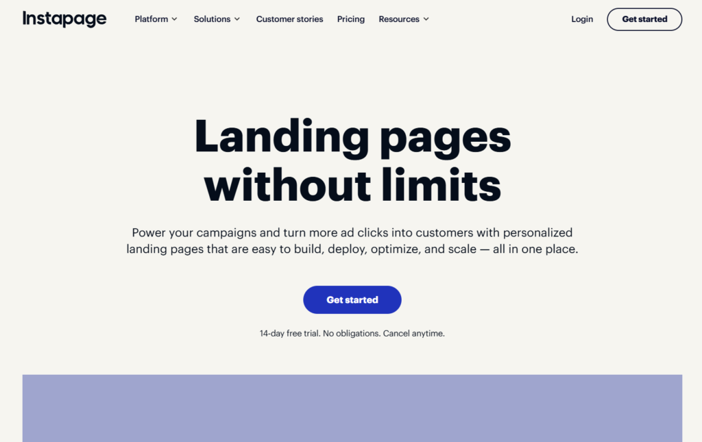 instapage: best landing page builder for small business