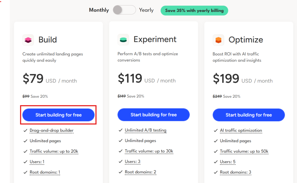 start unbounce free trial with discount