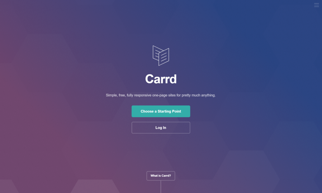 carrd landing page builder