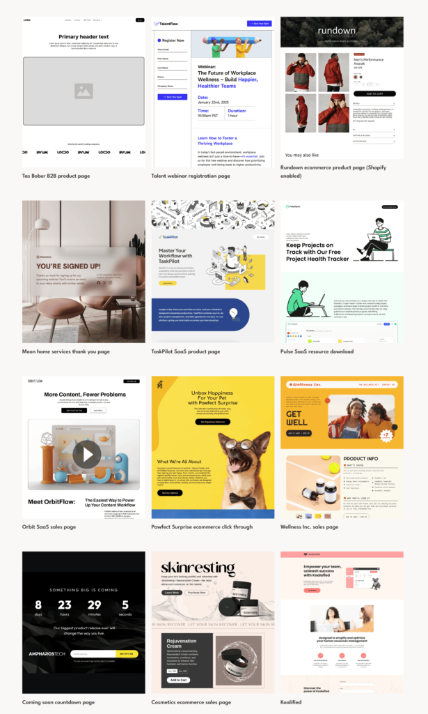 unbounce landing page templates