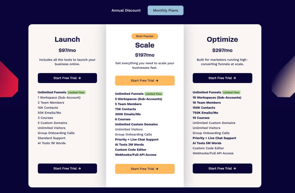 clickfunnels pricing comparison with instapage pricing
