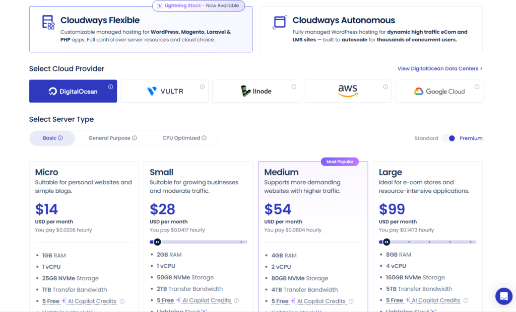cloudways pricing