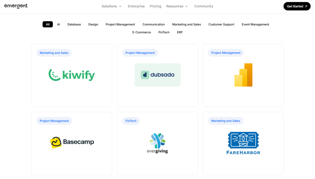 emergent sh integrations comparison with cursor integrations
