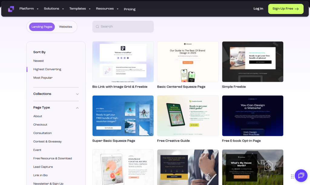 leadpages templates