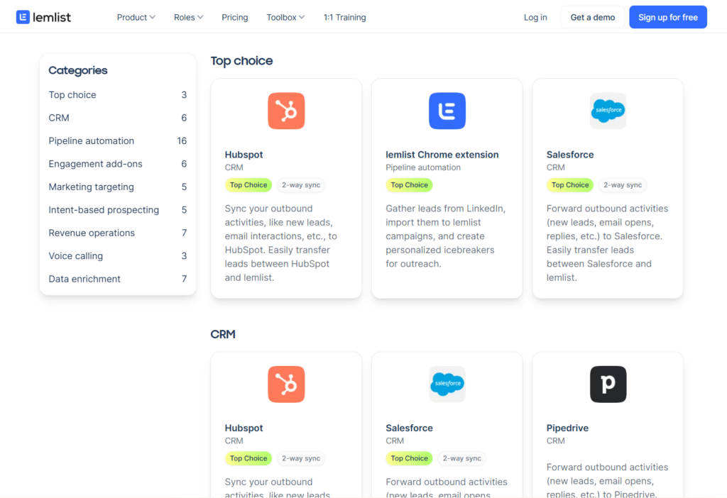 lemlist integrations
