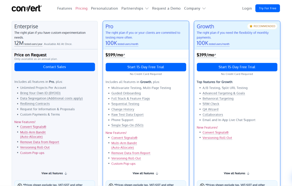 convert pricing plans