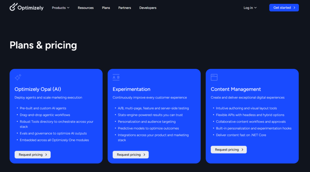 optimizely pricing plans