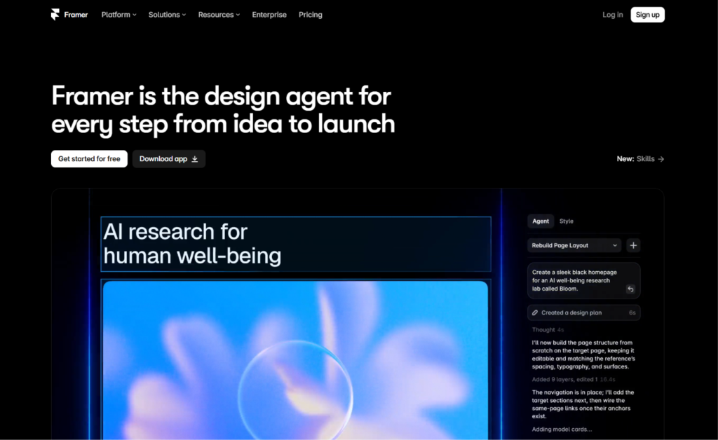 framer website builder
