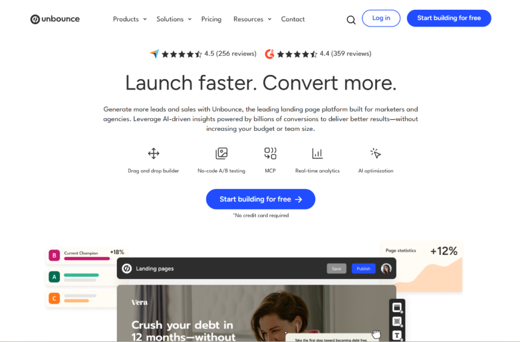 unbounce landing page builder